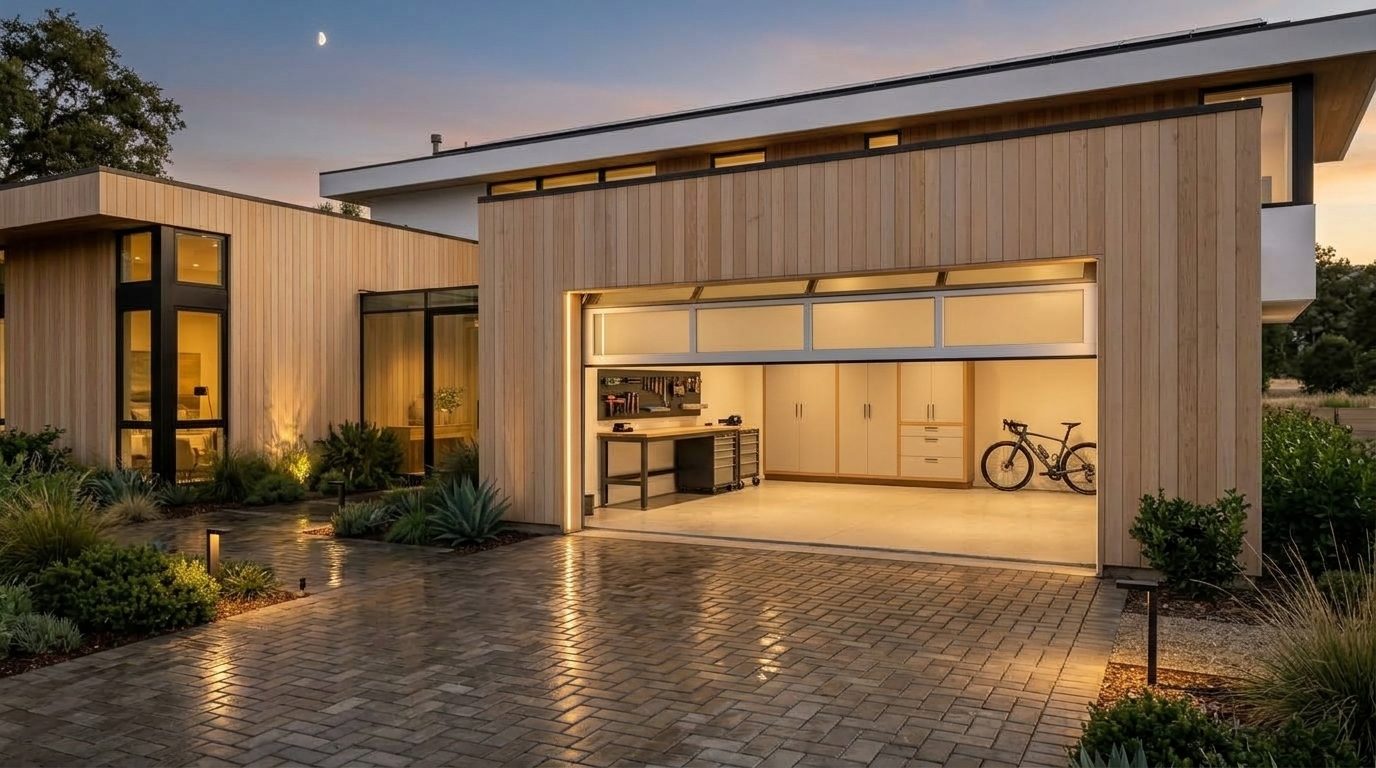 Hill Local Garage Door Repair Garage Door Gliding Open Revealing Warm Illuminated Interior